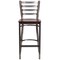 Emma and Oliver Clear Coated Ladder Back Metal Restaurant Dining Barstool